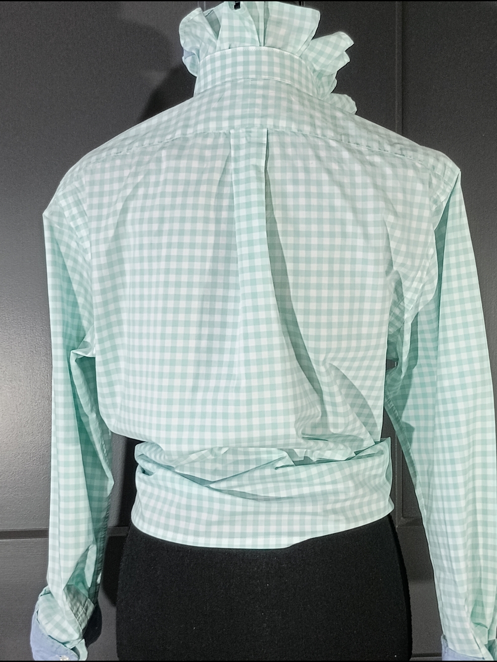 Upcycled Women's Ralph Lauren Ruffled Collar Shirt - Picture 6 of 9